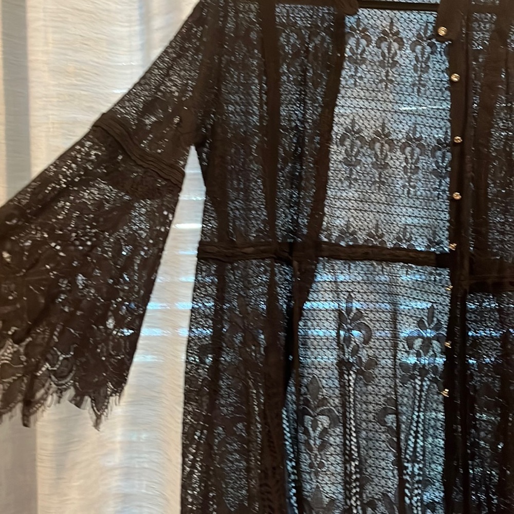 Black lace cardigan
